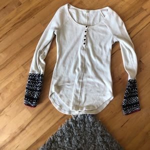Free People waffle knit long sleeve
